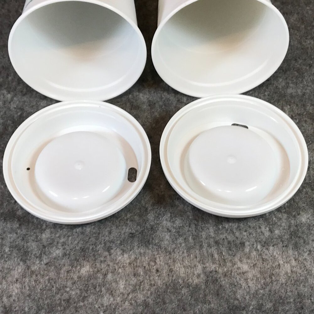 STARBUCKS Reusable Grande 16 OZ Plastic White Coffee Tea Hot Cups Mugs - Picture 10 of 10